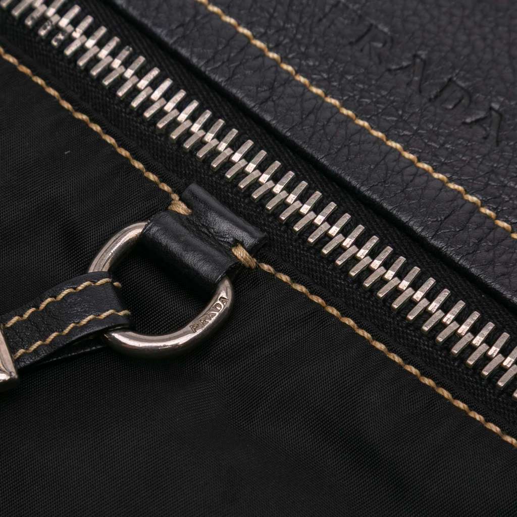 Prada Leather and Tessuto Shoulder Bag - Detail 1