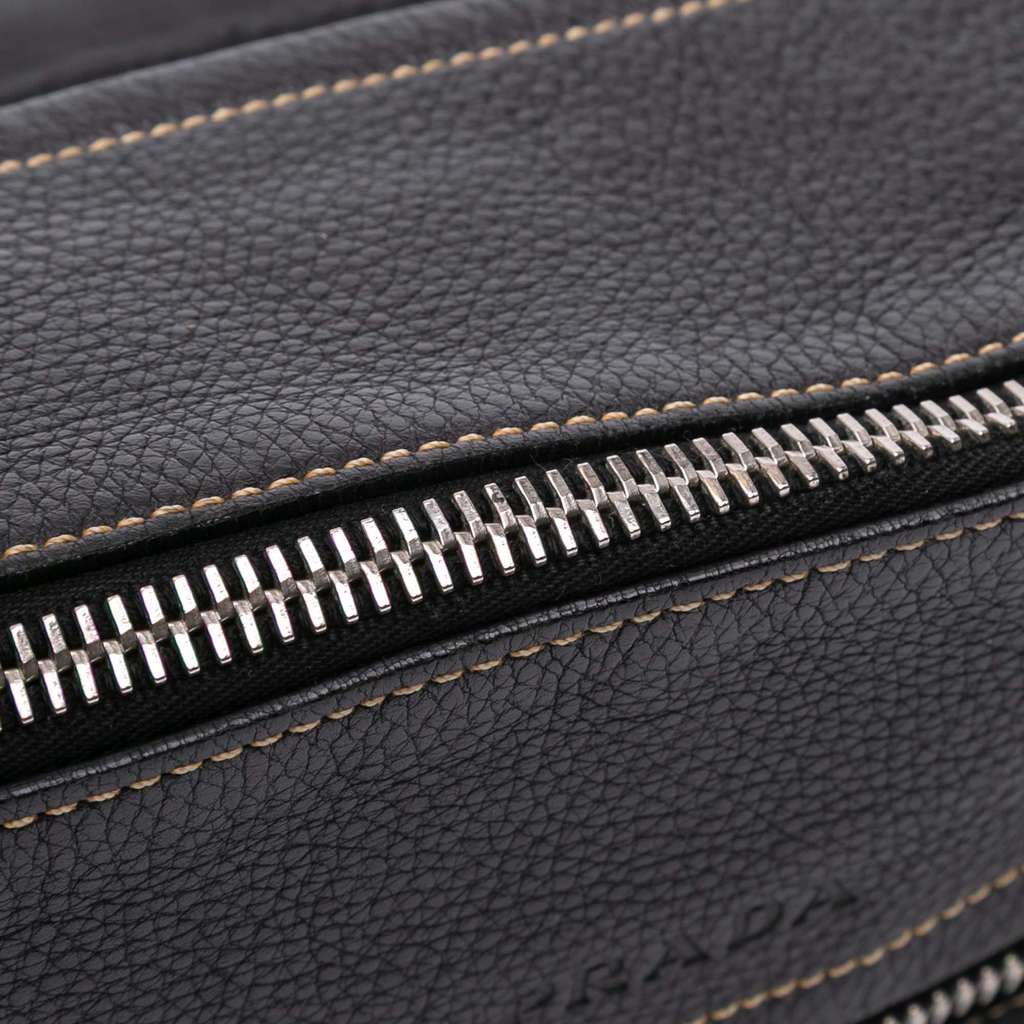 Prada Leather and Tessuto Shoulder Bag - Image 11