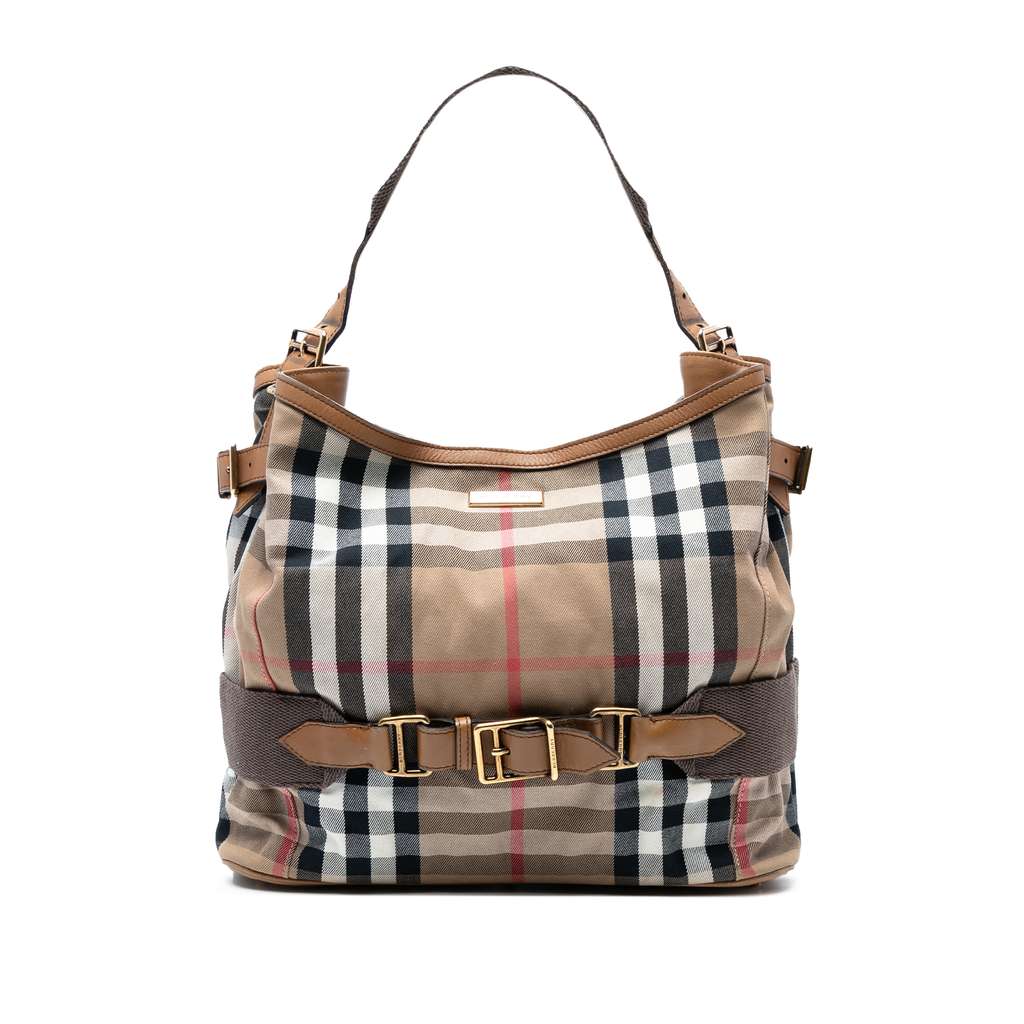 Burberry House Check Canvas Brecon Shoulder Bag