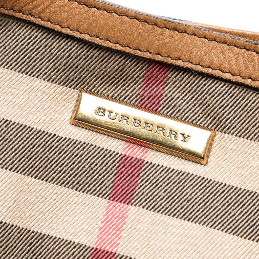Burberry House Check Canvas Brecon Shoulder Bag - Side view