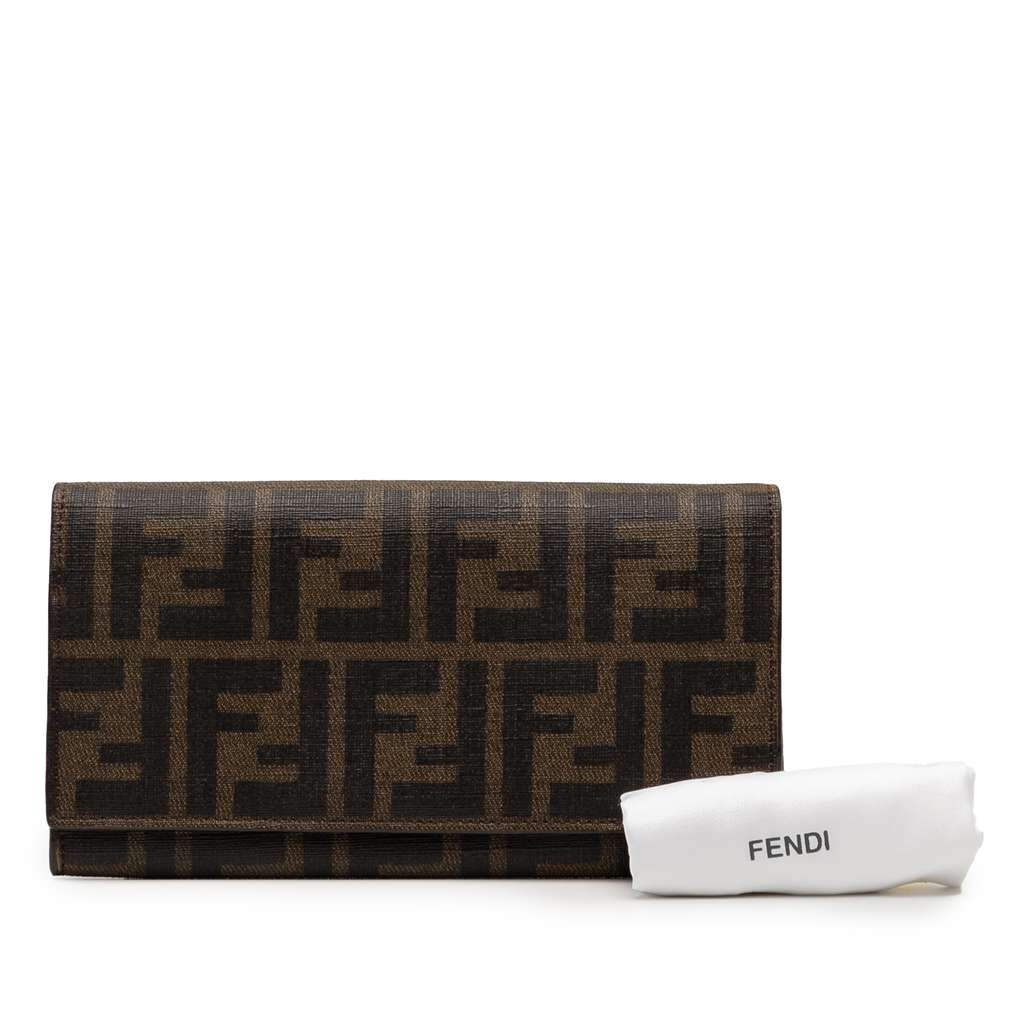 Fendi Zucca Coated Canvas Trifold Long Wallet - Image 13