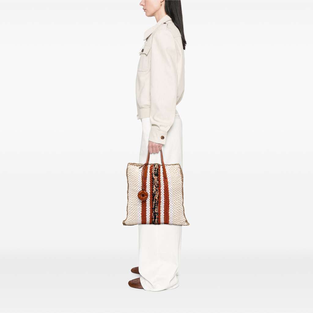 Loro Piana Crochet Wool and Silk Blossom Tote - Detail 2