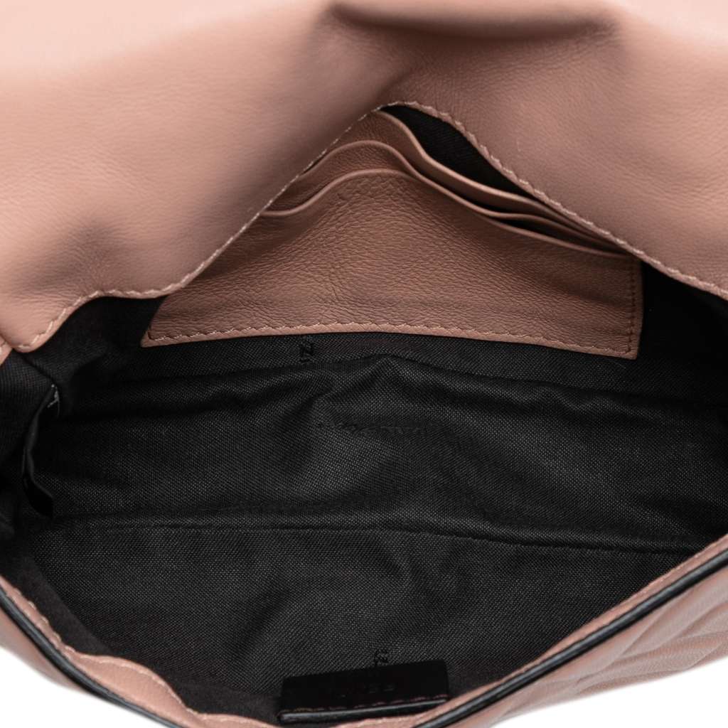 Fendi Mini Zucca Embossed Leather Baguette Satchel - 4