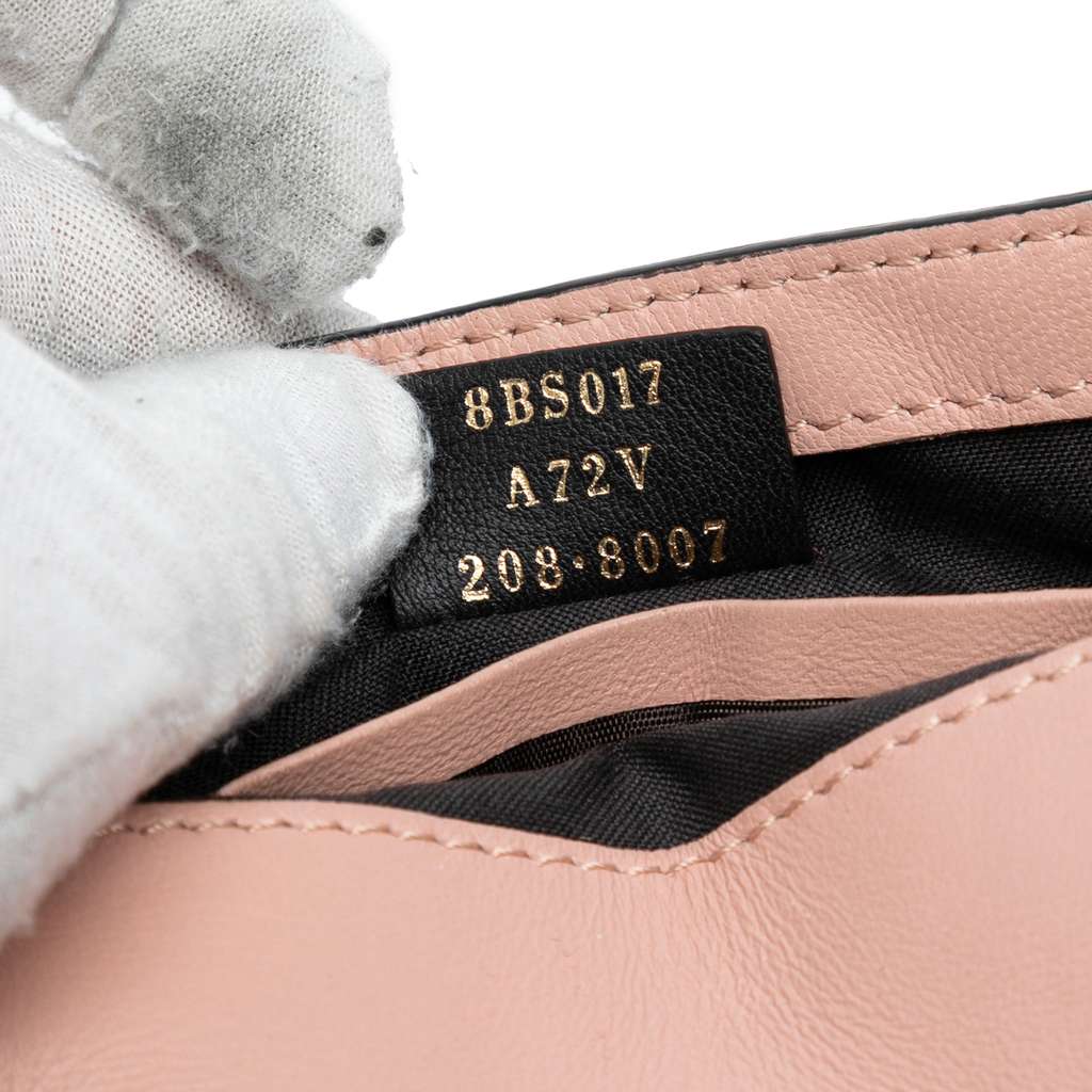 Fendi Mini Zucca Embossed Leather Baguette Satchel - Detail 1