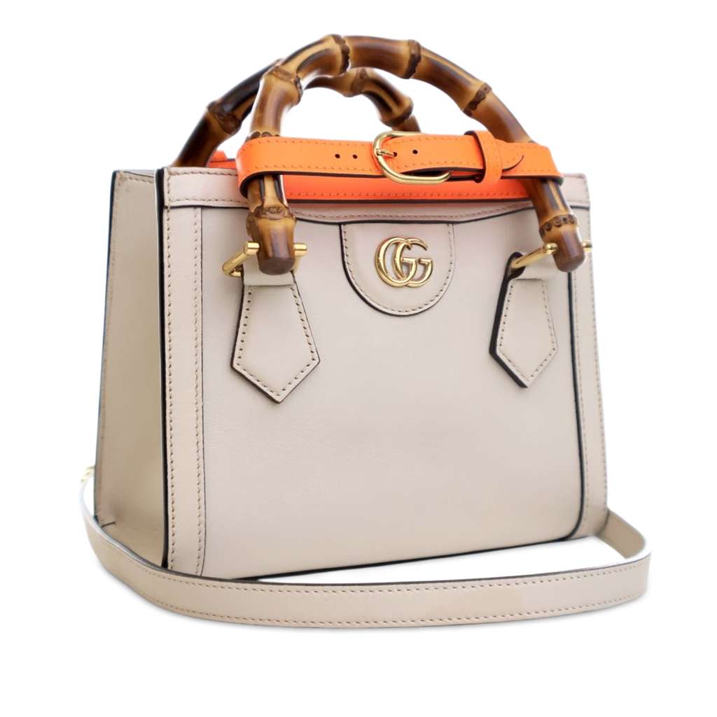 Gucci Mini Calfskin Bamboo Diana Satchel - Back view