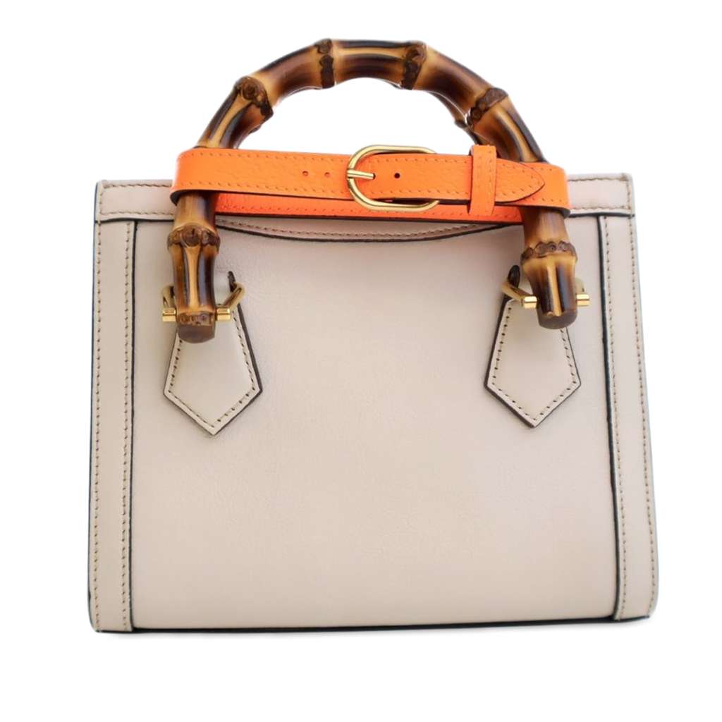 Gucci Mini Calfskin Bamboo Diana Satchel - Image 6