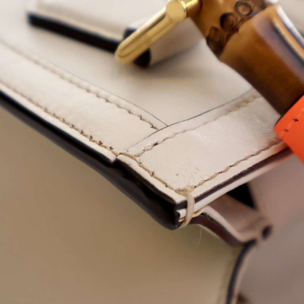 Gucci Mini Calfskin Bamboo Diana Satchel - Image 10