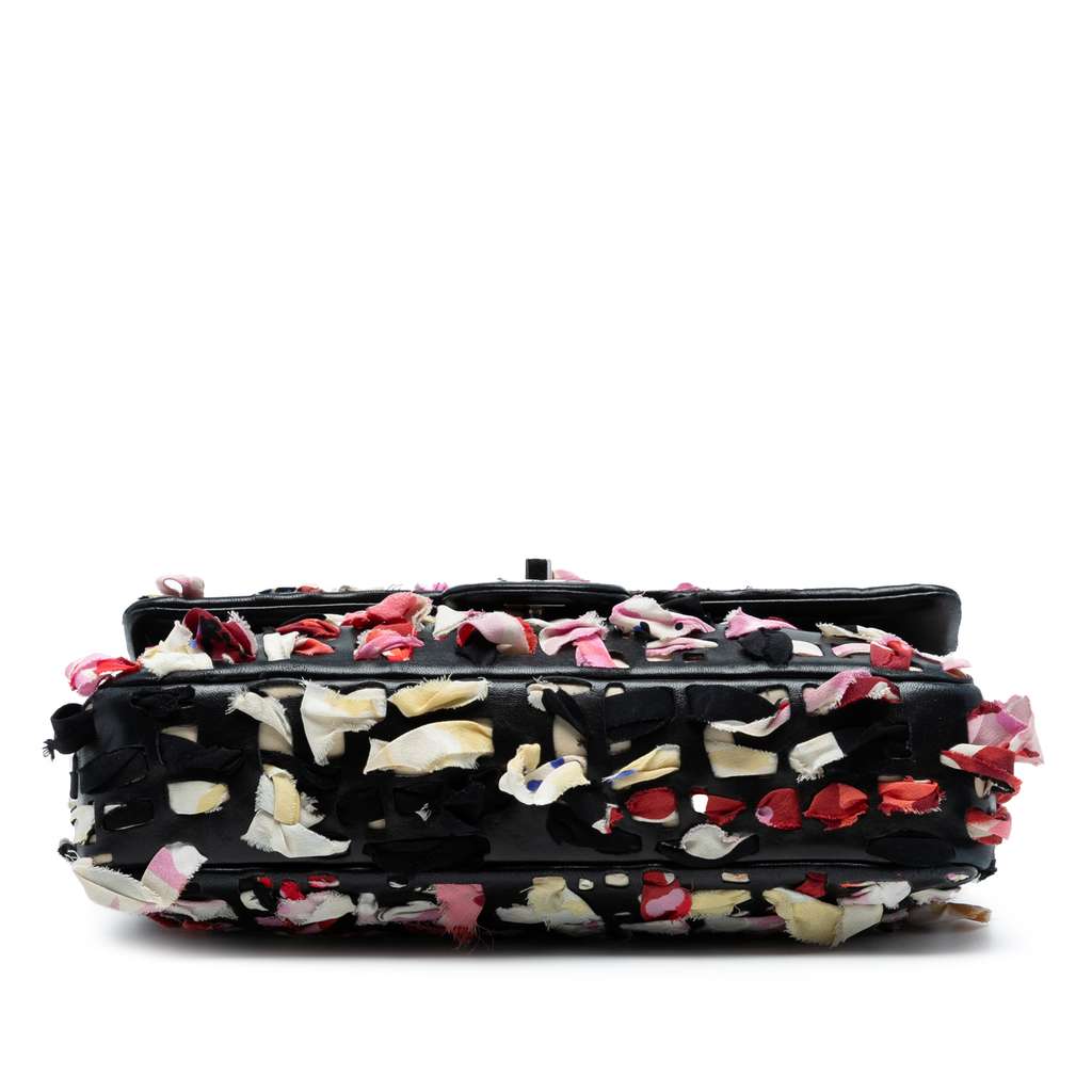 Chanel Medium Classic Lambskin and Silk Ribbon Single Flap - Image 6