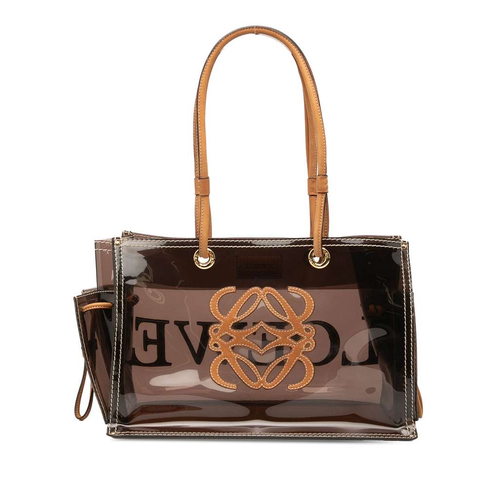 Loewe PVC and Leather Anagram Tote