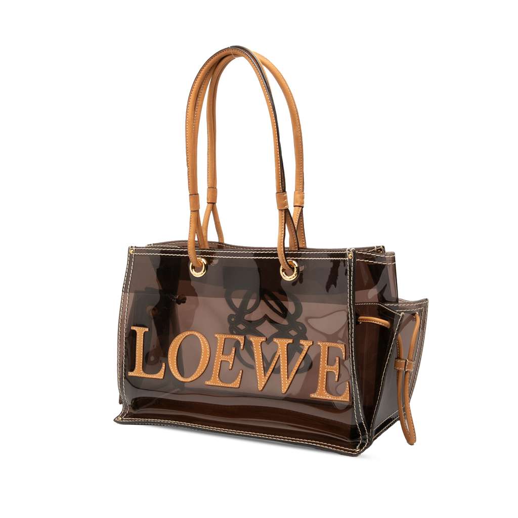 Loewe PVC and Leather Anagram Tote - Back view