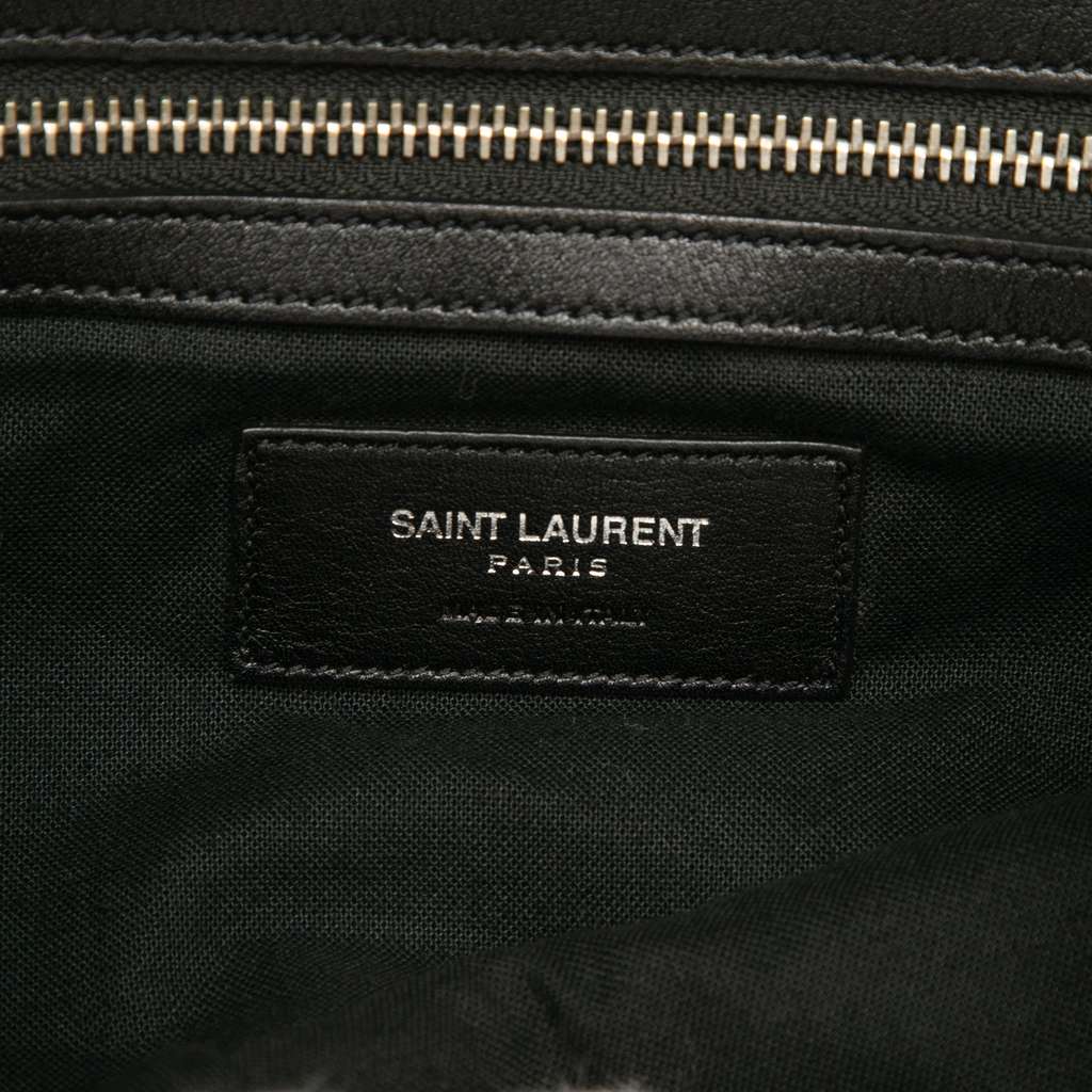 Saint Laurent Leather Prairie Floral Printed Festival Backpack - Side view