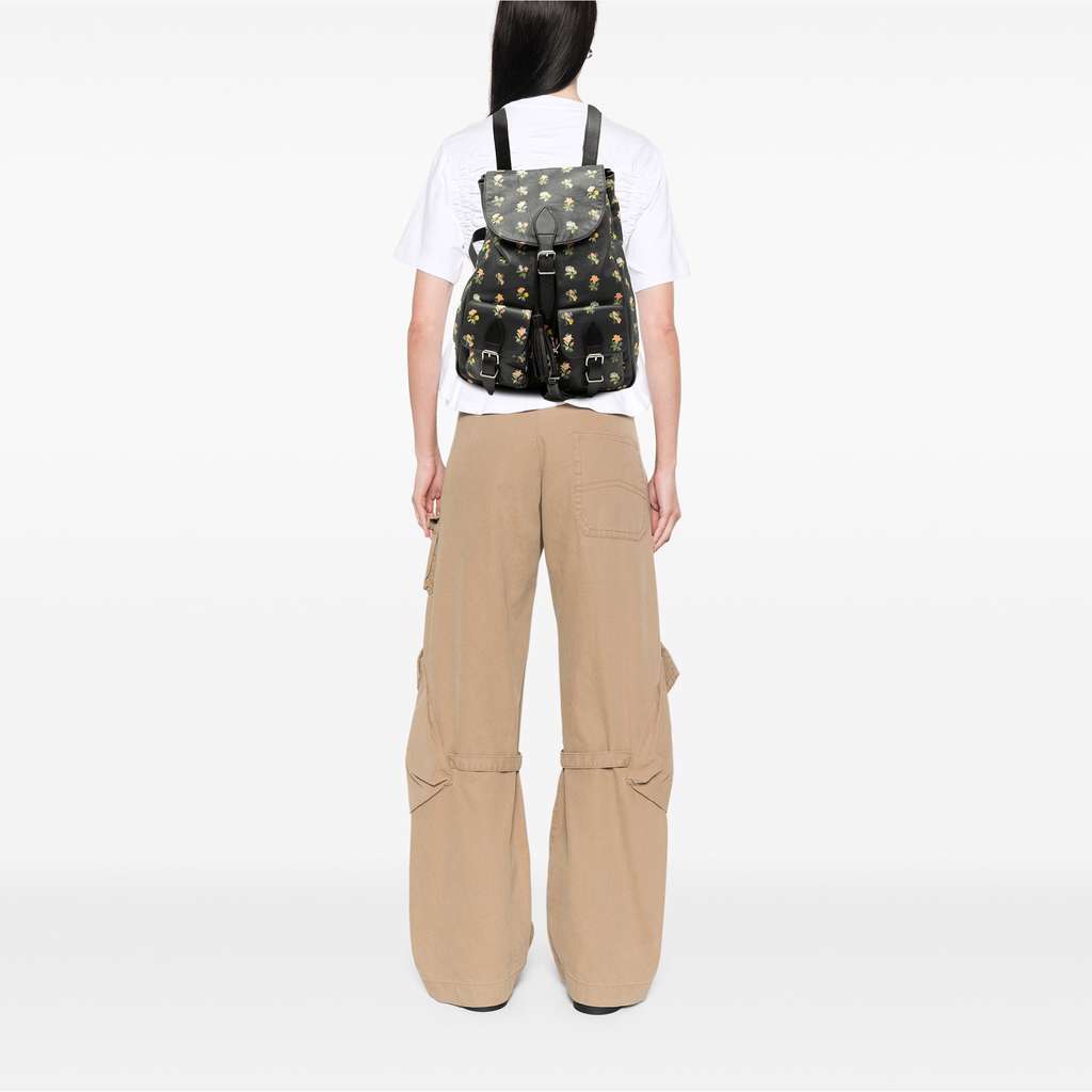 Saint Laurent Leather Prairie Floral Printed Festival Backpack - Detail 2