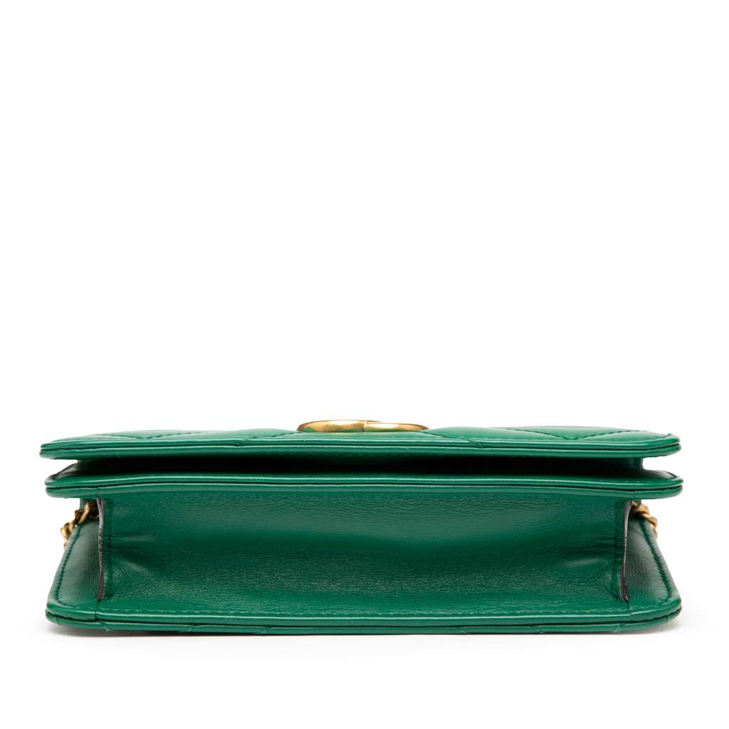 Gucci Mini GG Marmont Matelasse Leather Wallet On Chain - Image 6