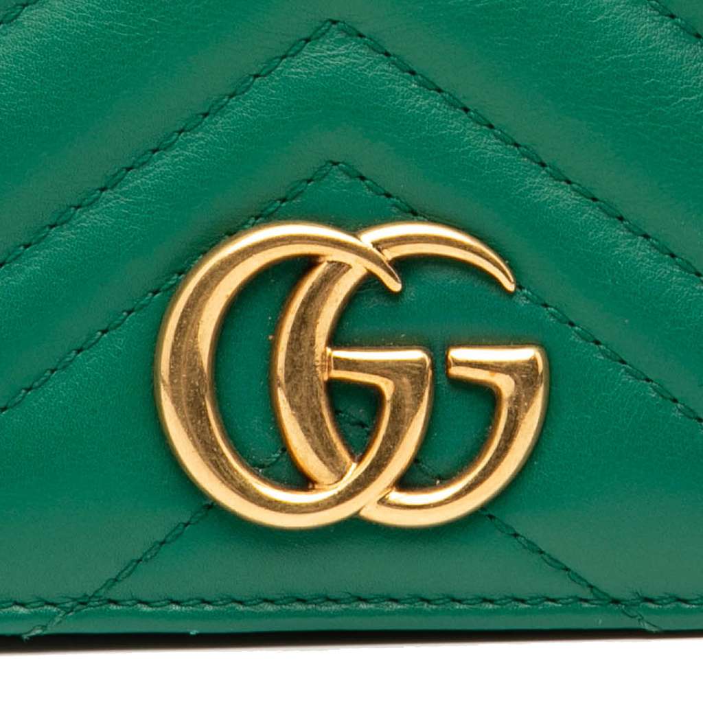 Gucci Mini GG Marmont Matelasse Leather Wallet On Chain - Detail 1