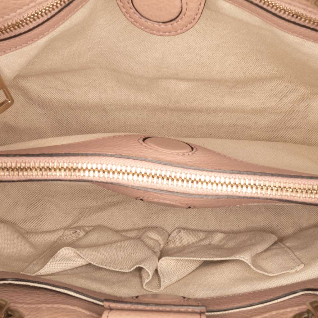 Gucci Medium Calfskin Bamboo Shopper Satchel - 4