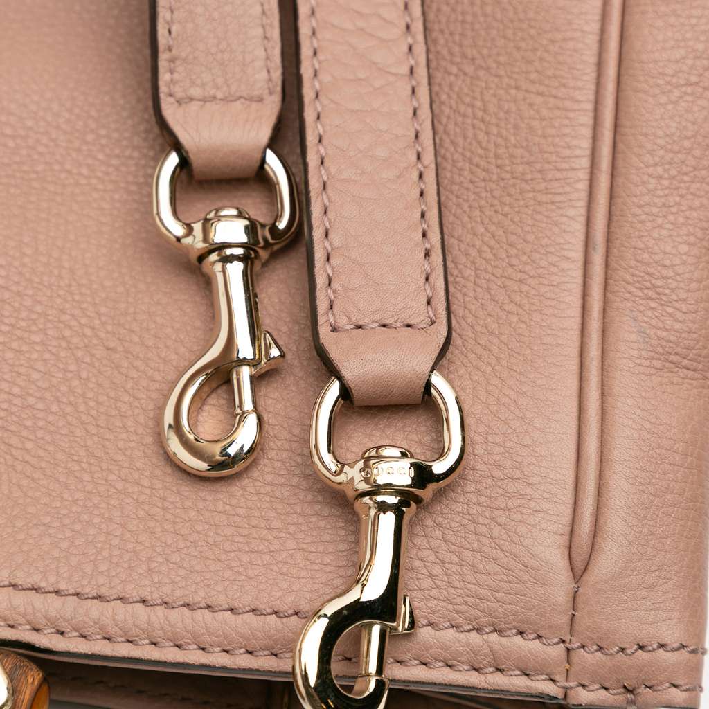 Gucci Medium Calfskin Bamboo Shopper Satchel - Image 12