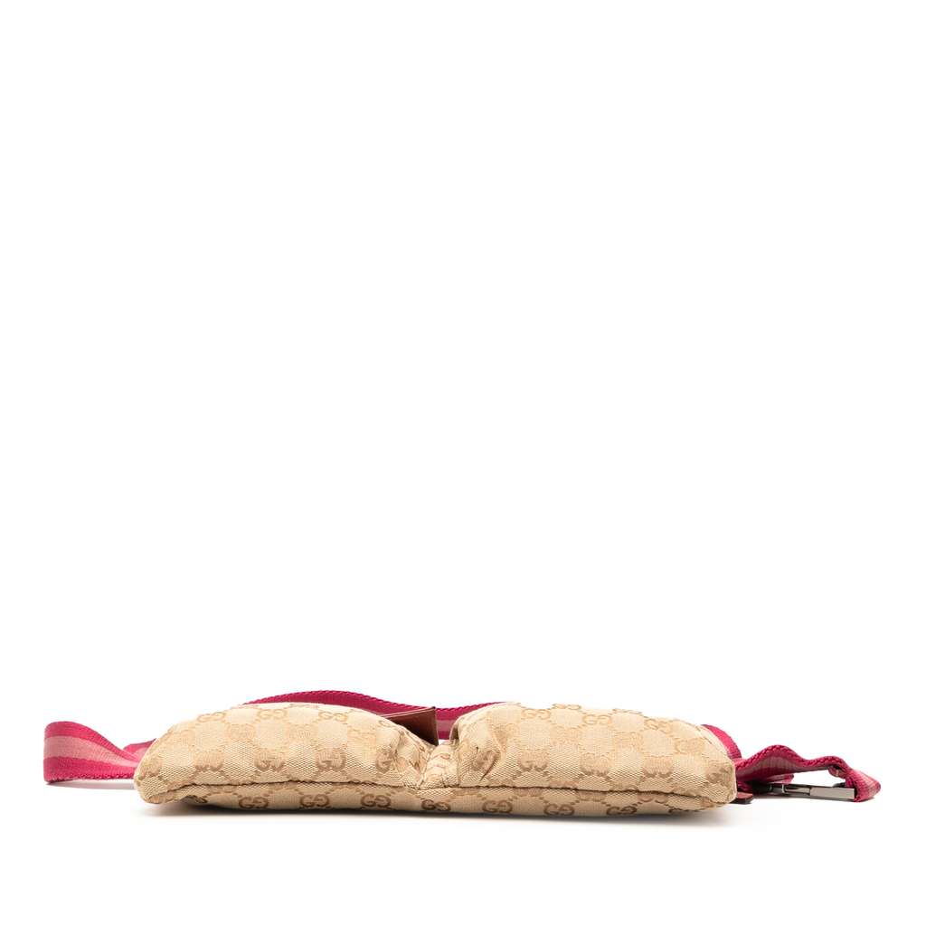 Gucci GG Canvas Web Double Pocket Belt Bag - Image 6