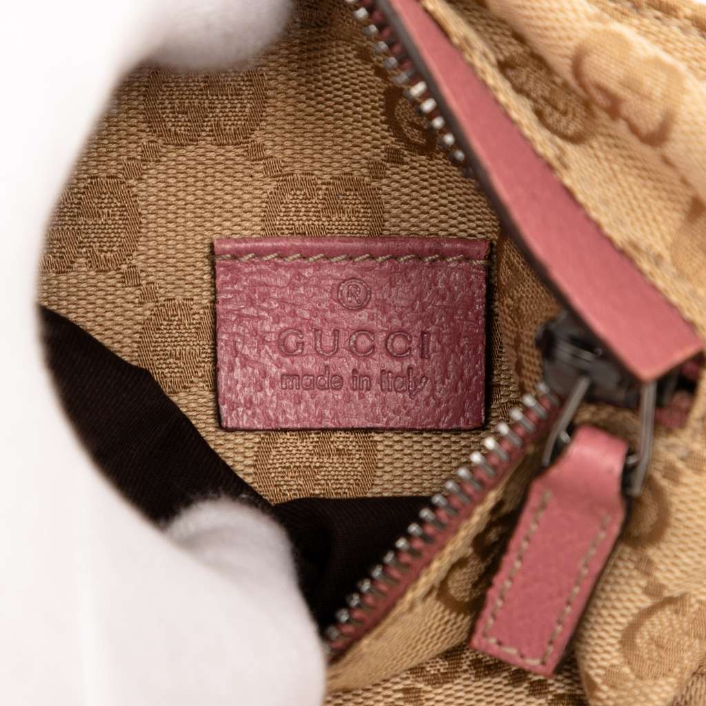 Gucci GG Canvas Web Double Pocket Belt Bag - Side view