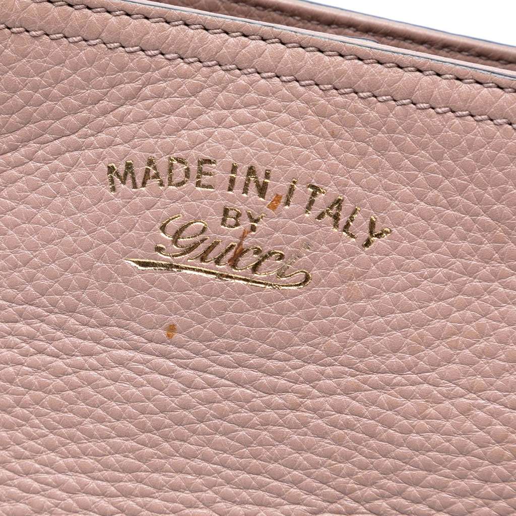 Gucci Tall Leather Bamboo Shopper Tote - Side view