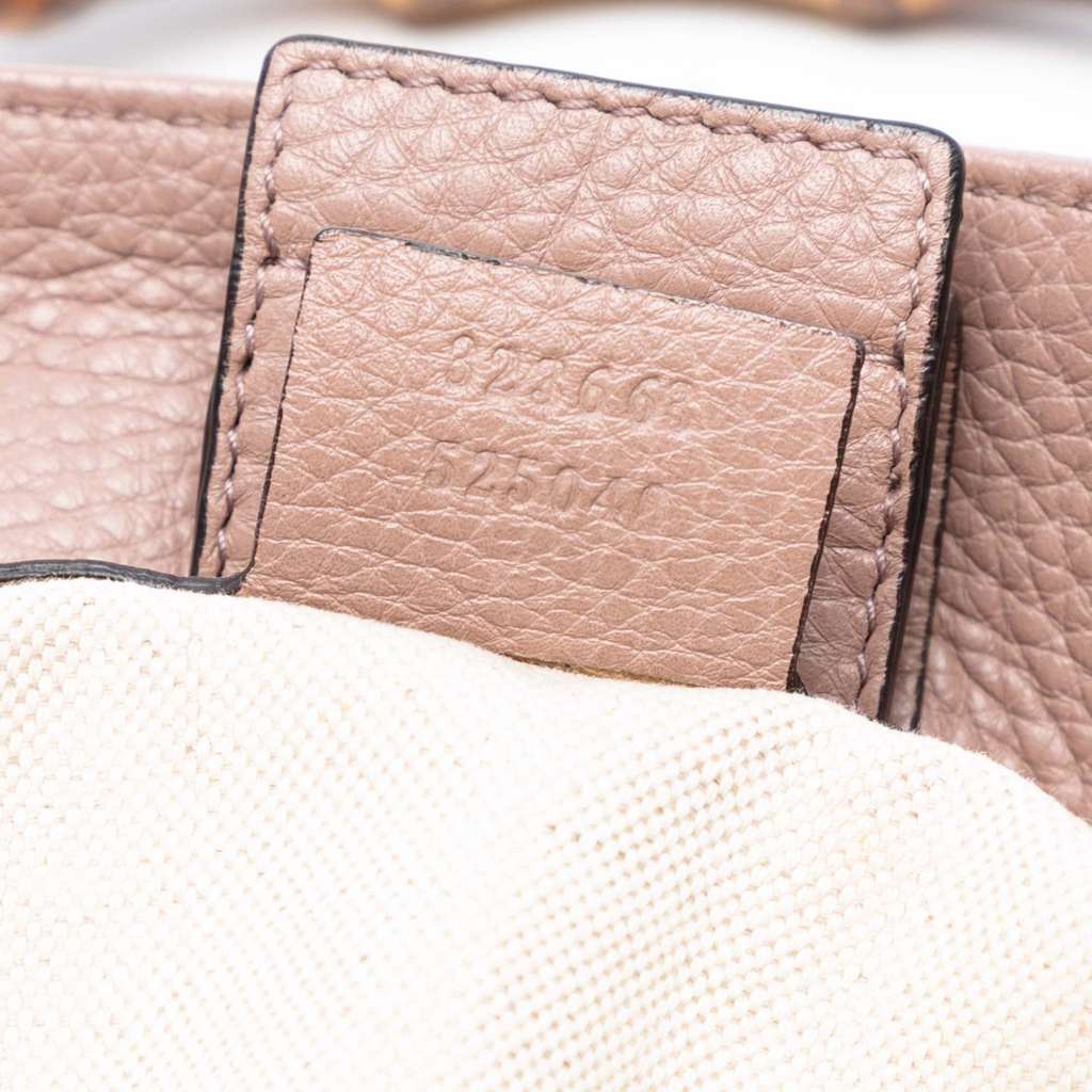 Gucci Tall Leather Bamboo Shopper Tote - Detail 1
