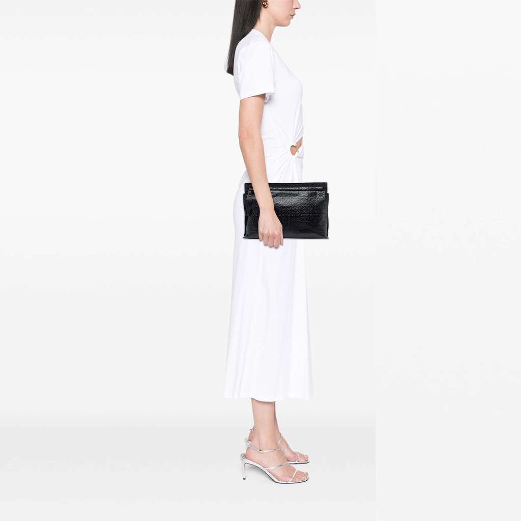 Loewe Embossed Leather Anagram Repeat T Clutch - Detail 1