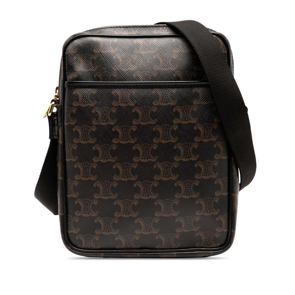 Celine Triomphe Coated Canvas Vertical Crossbody