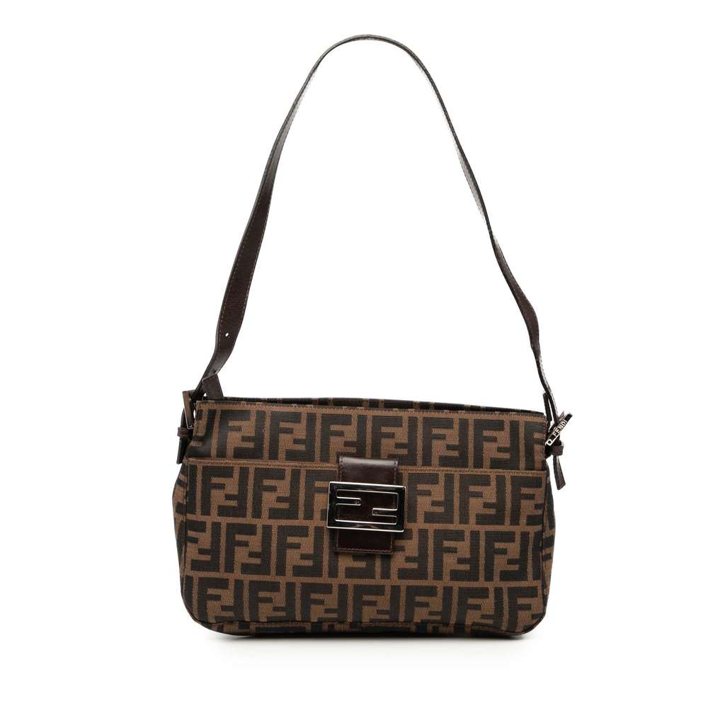 Fendi Zucca Canvas Shoulder Bag