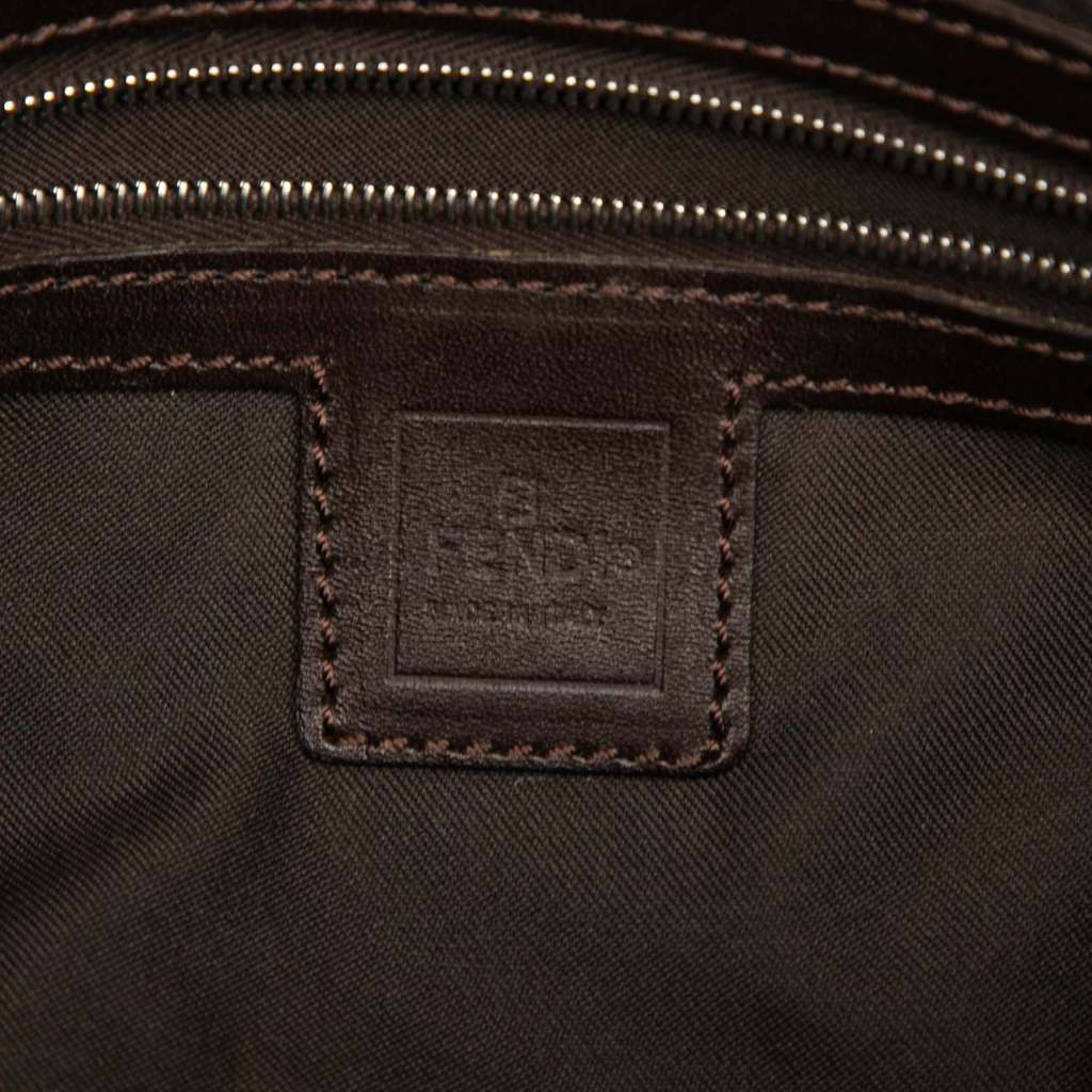 Fendi Zucca Canvas Shoulder Bag - Side view