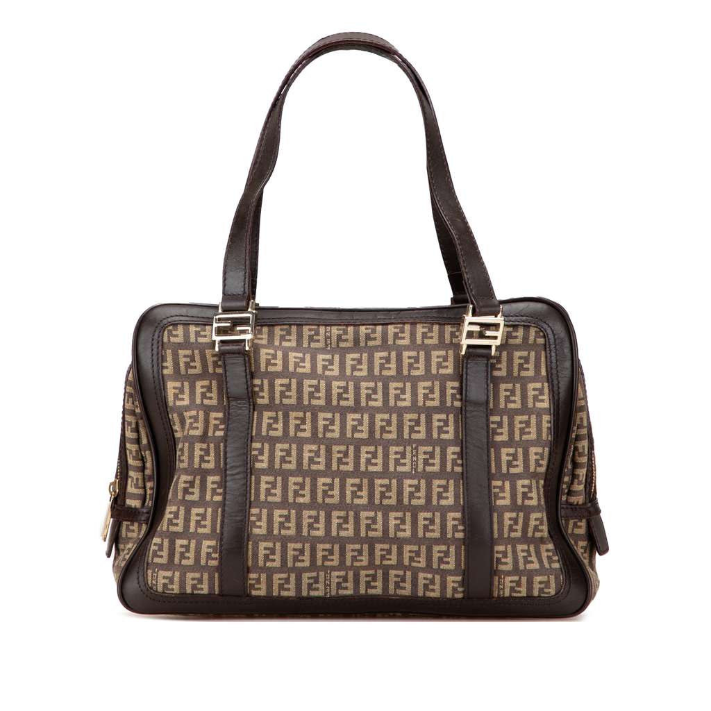 Fendi Zucchino Canvas Shoulder Bag