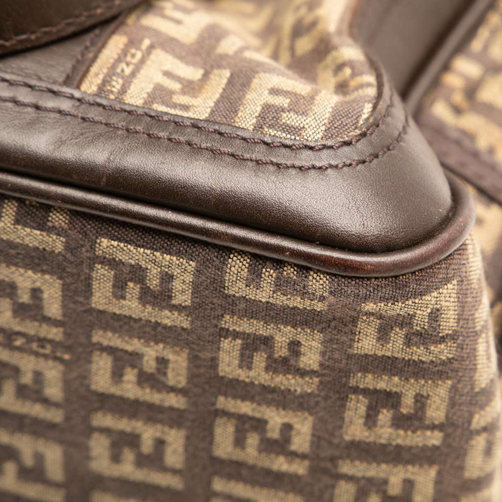 Fendi Zucchino Canvas Shoulder Bag - Image 10