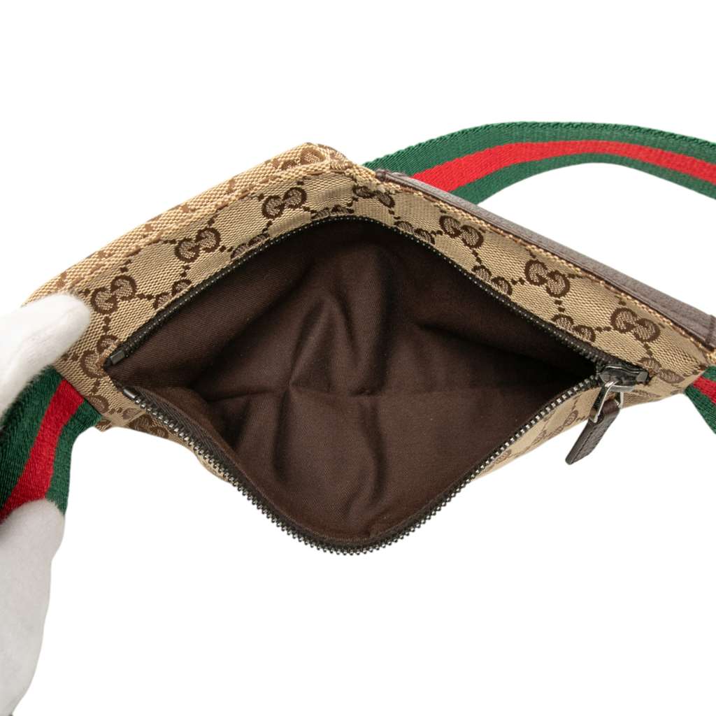 Gucci GG Canvas Web Double Pocket Belt Bag - 4
