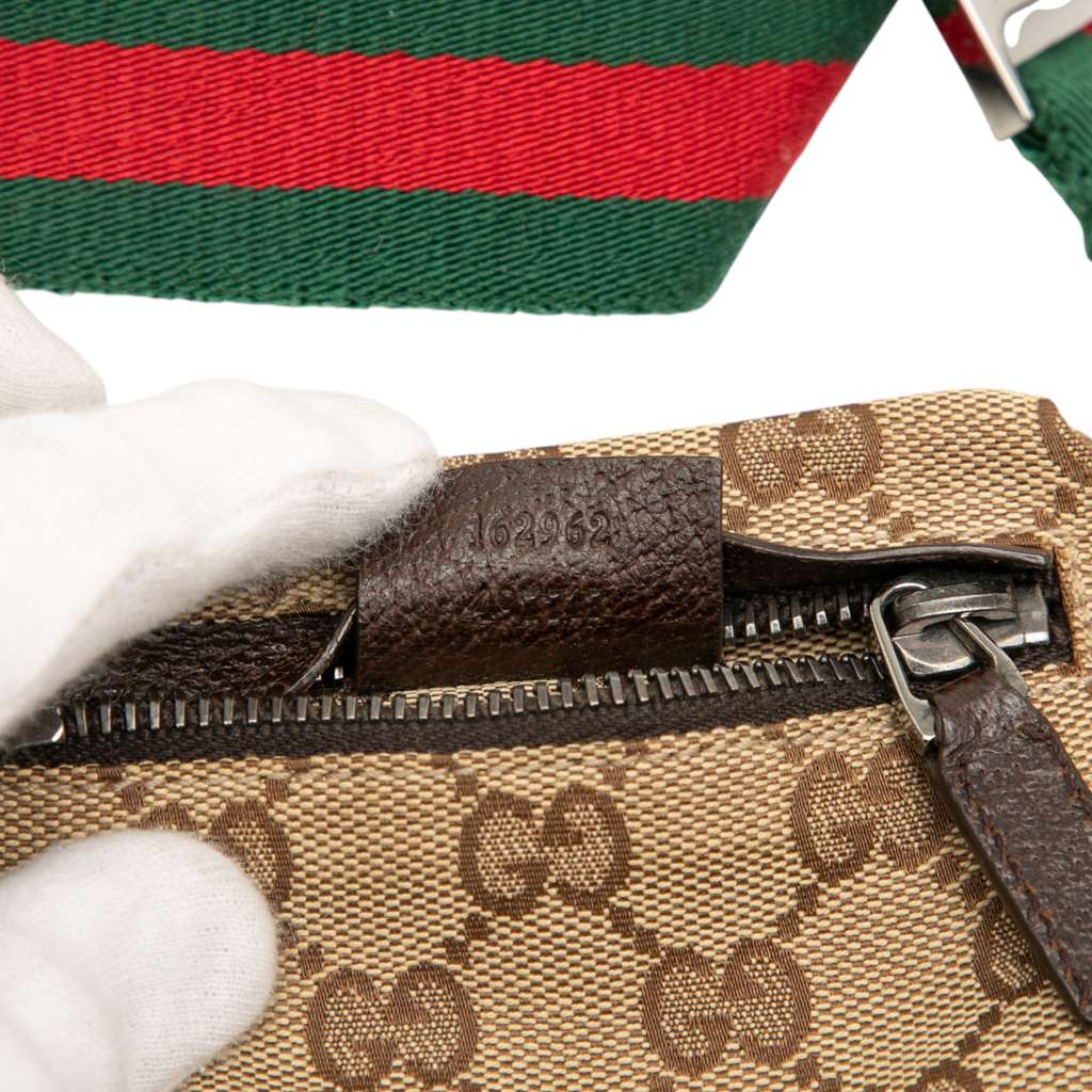 Gucci GG Canvas Web Double Pocket Belt Bag - Detail 1