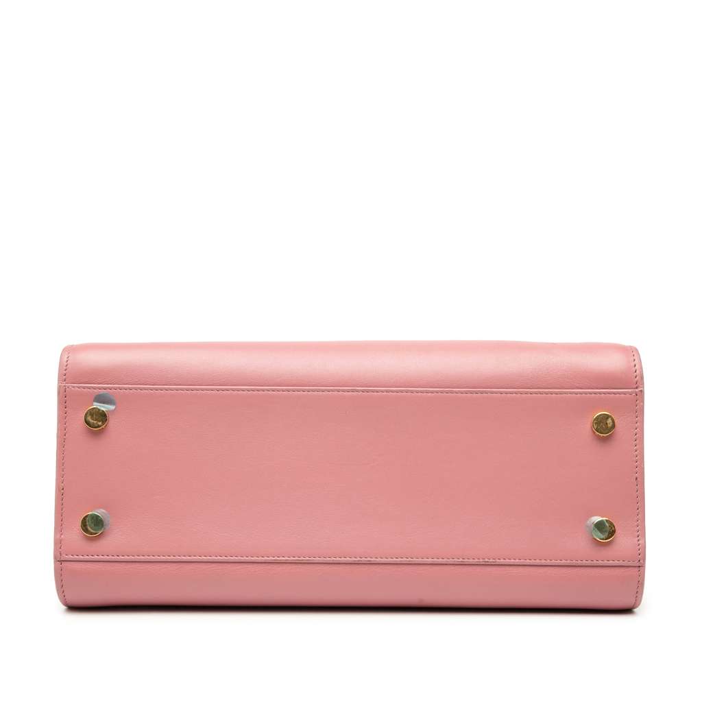 Saint Laurent Small Leather Monogram Cabas Satchel - Image 6