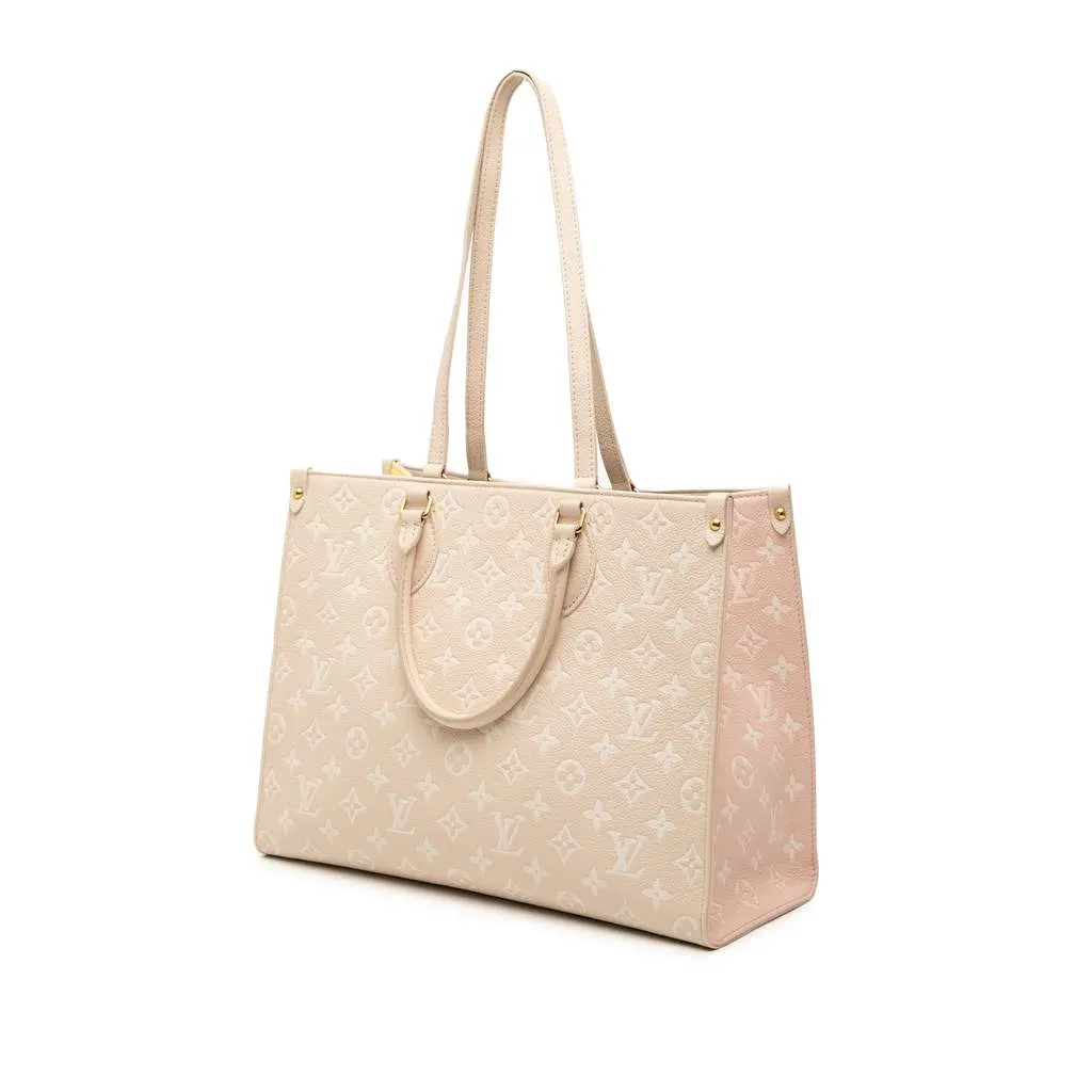 Louis Vuitton Monogram Empreinte Spring In The City Onthego MM Brown Leather Very good - Back View