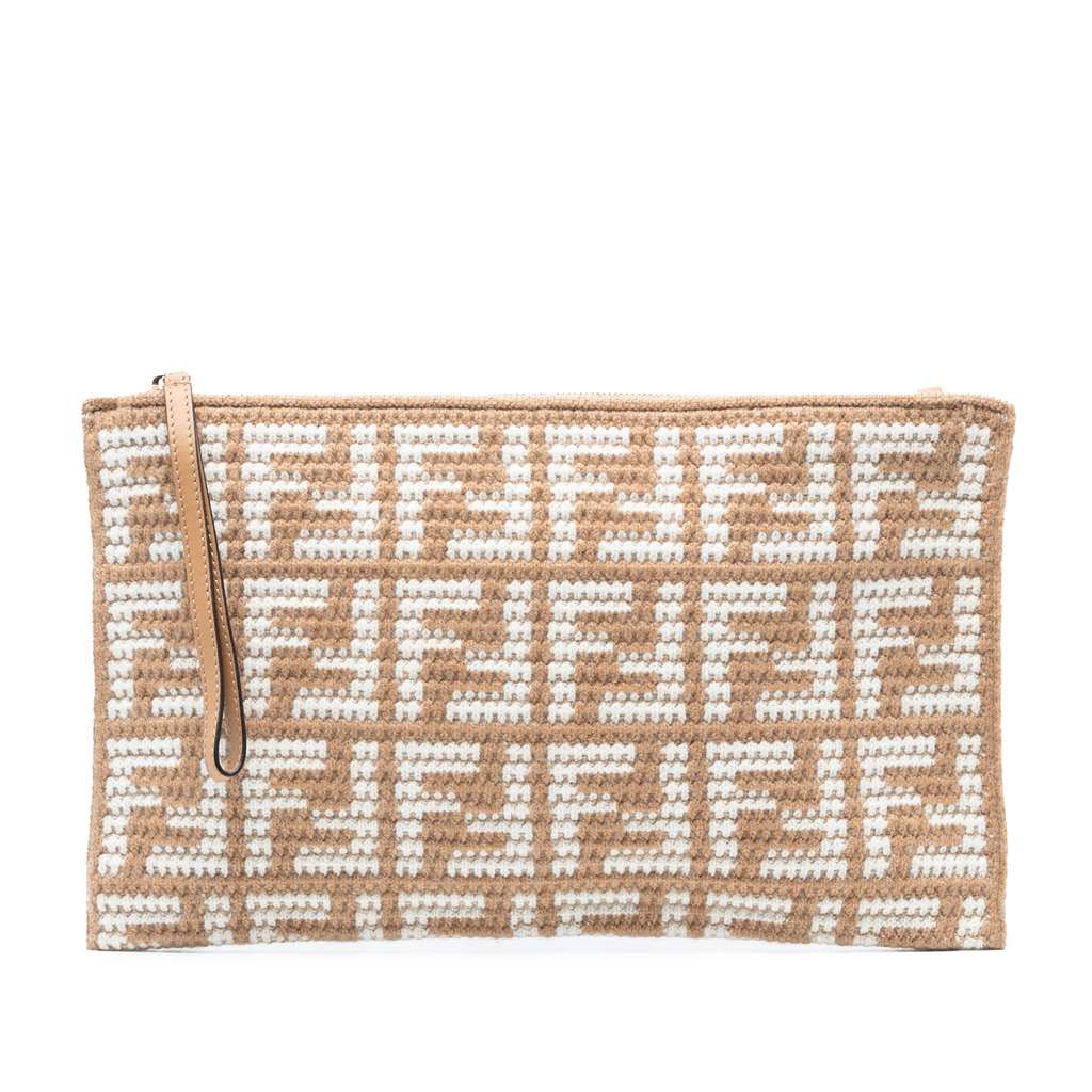 Fendi Zucca Cashmere Clutch