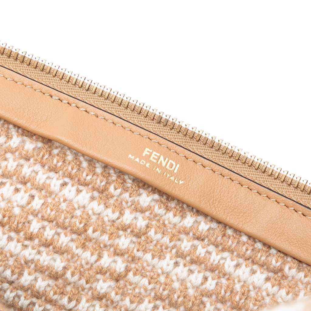 Fendi Zucca Cashmere Clutch - Side view
