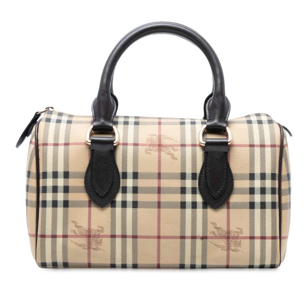 Burberry Medium Haymarket Check Coated Canvas Chester Bowling Bag