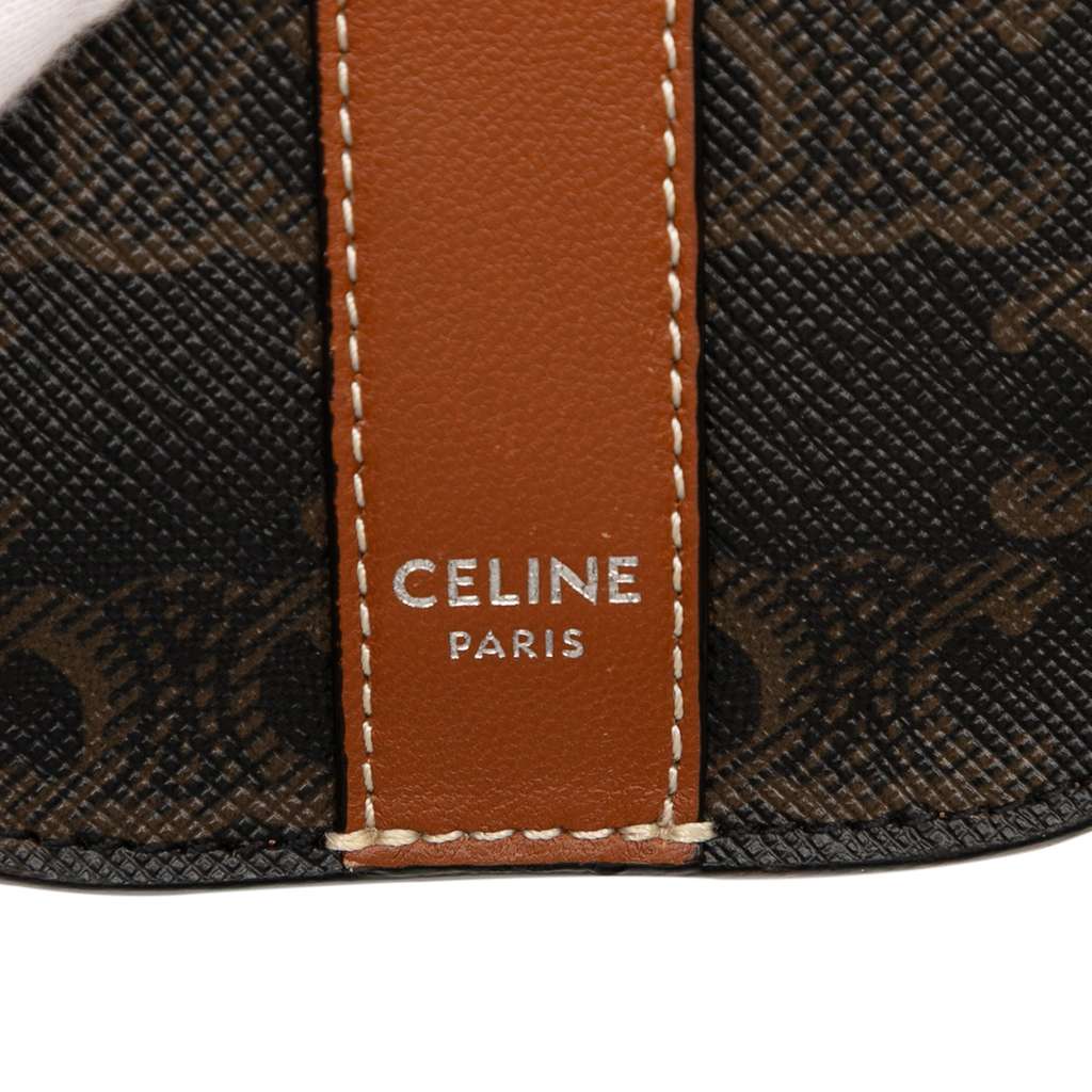 Celine Triomphe Coated Canvas Phone Pouch Flap Crossbody - Detail 2