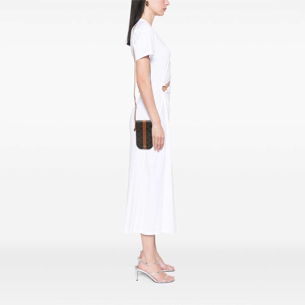 Celine Triomphe Coated Canvas Phone Pouch Flap Crossbody - Image 10