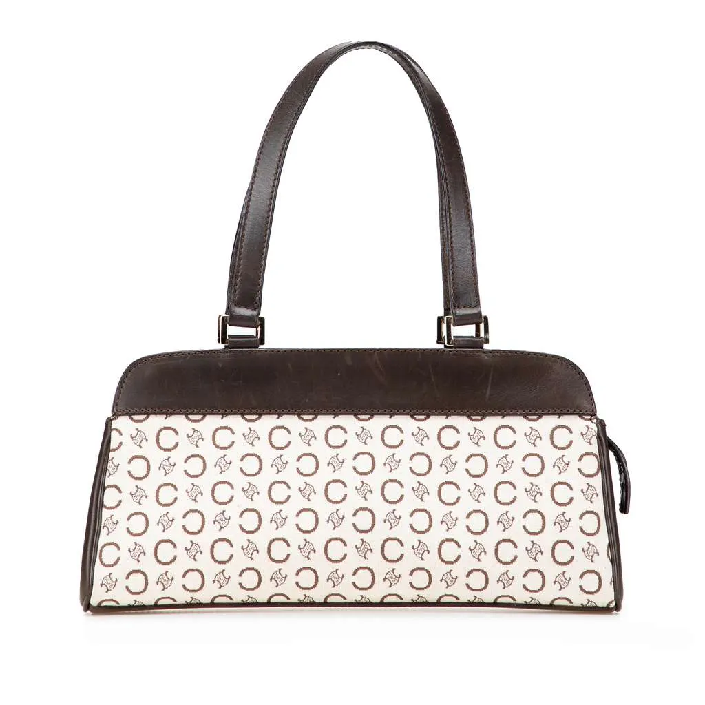 Celine C Macadam Canvas Handbag Brown Canvas Very good - Front View