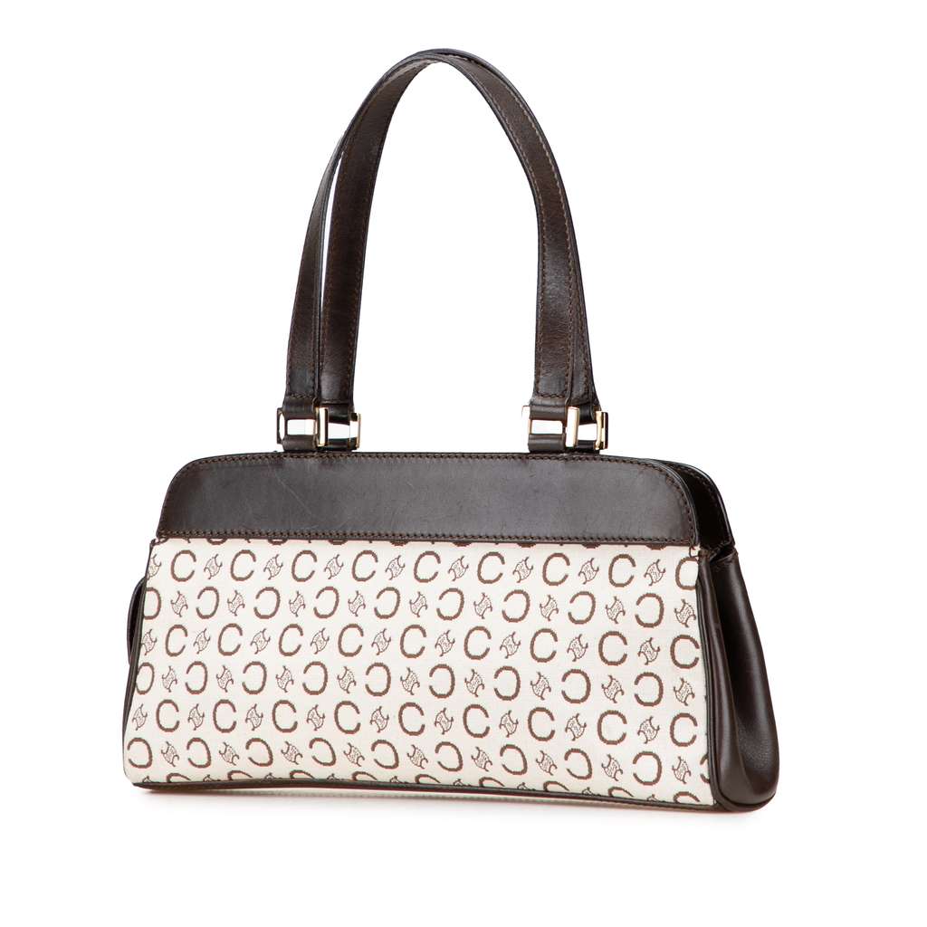 Celine C Macadam Canvas Handbag - Back view