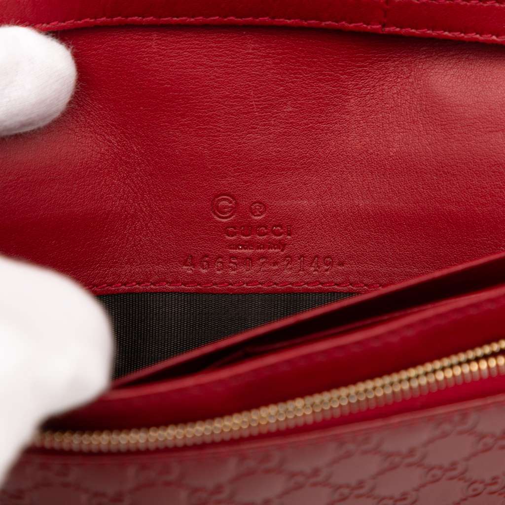 Gucci Microguccissima Wallet on Strap - Side view