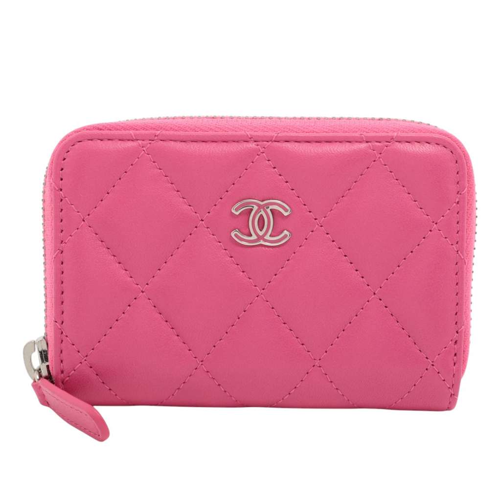 Chanel CC Quilted Lambskin Coin Pouch
