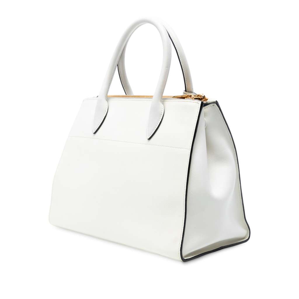 Prada City Calf Trimmed Saffiano Greche Paradigme Bag - 2