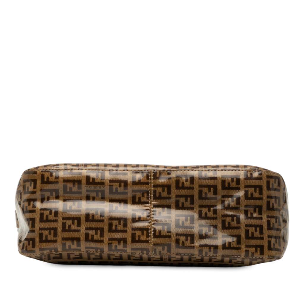 Fendi Zucchino Crystal Double Flap Shoulder Bag - 3