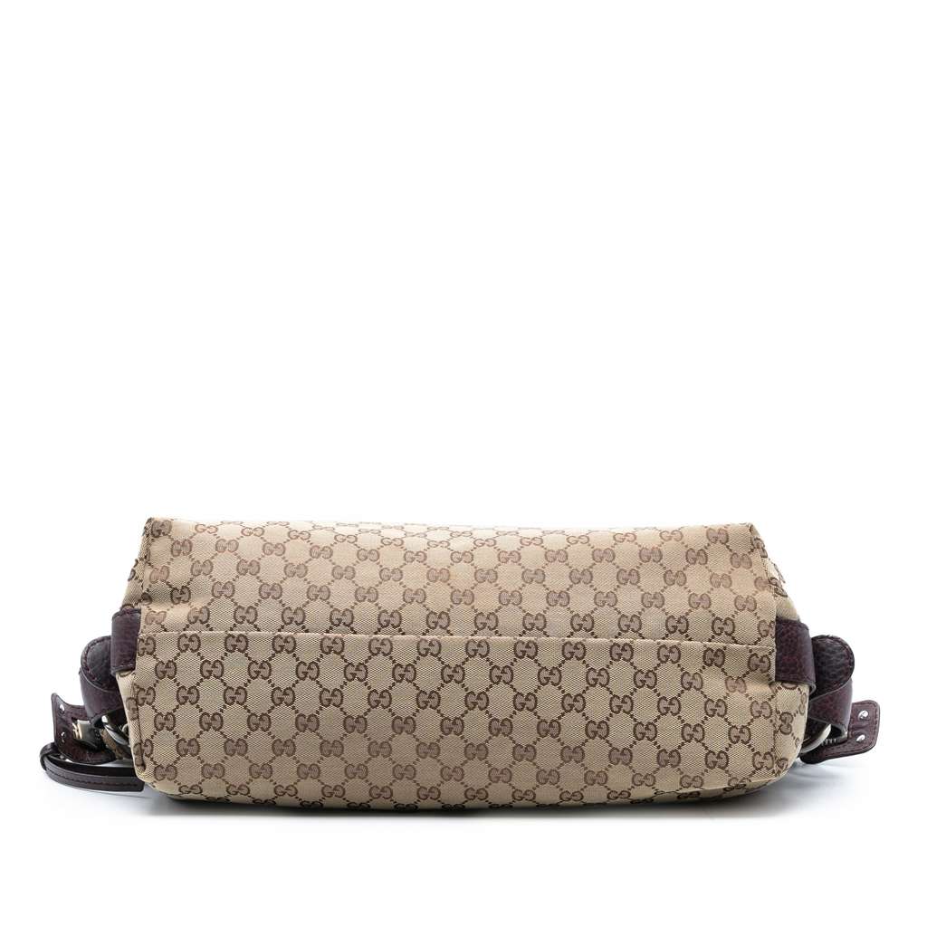 Gucci Medium GG Canvas Bamboo Bar Tote - 3