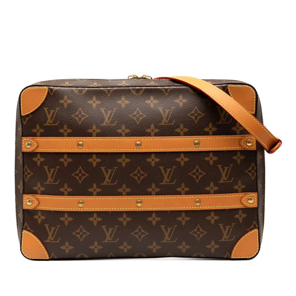 Louis Vuitton Monogram Soft Trunk Messenger MM Brown Very good - Front View