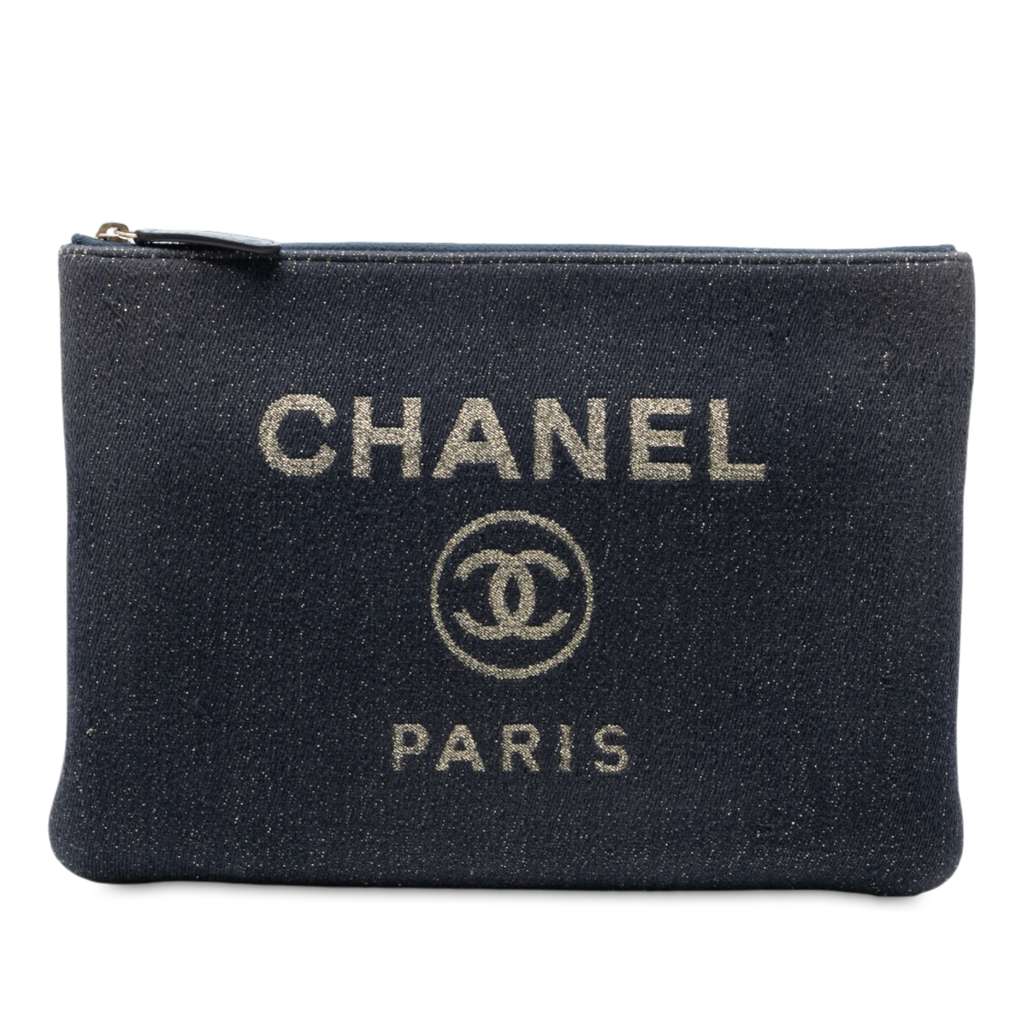 Chanel Medium Denim Deauville O Case Clutch