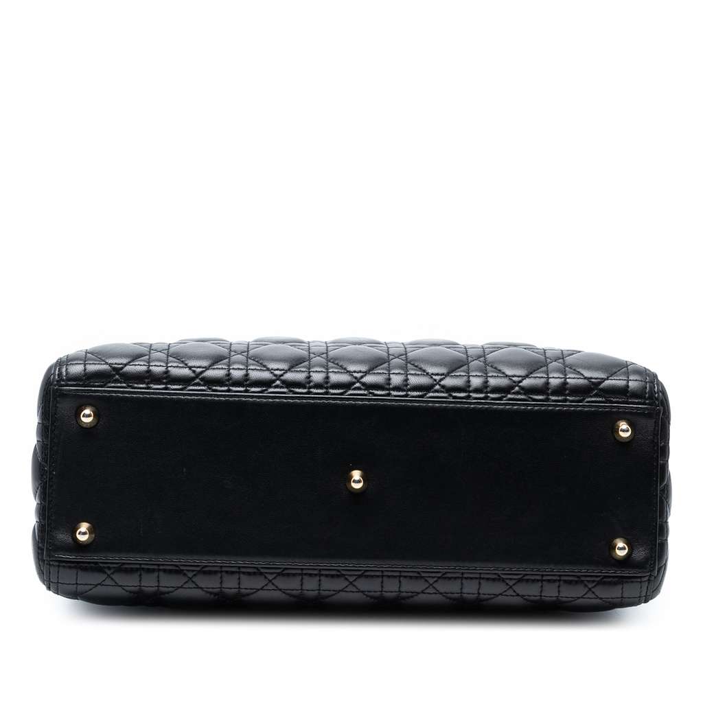 Dior Large Lambskin Cannage Lady Dior - 3