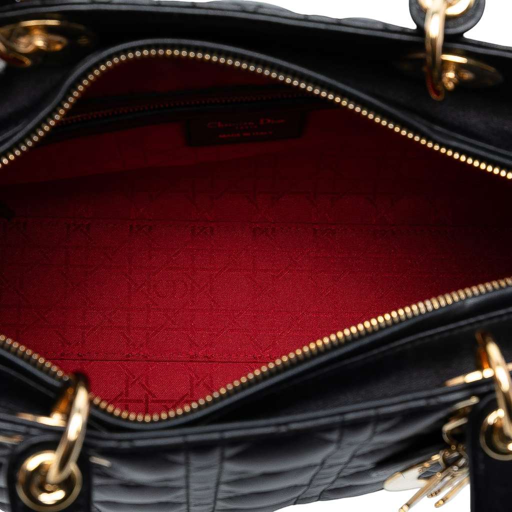 Dior Large Lambskin Cannage Lady Dior - 4